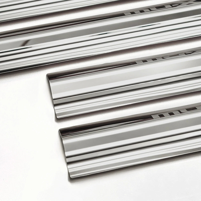 Isuzu MU-X SUV 4x Stainless Steel Kick Plates (2012-2020)