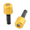 Universal Motorcycle Gold 1in Handlebar Hand Grips & End Caps