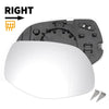 Porsche Cayenne Right Side White Mirror Glass Back Heated (2007-2010)