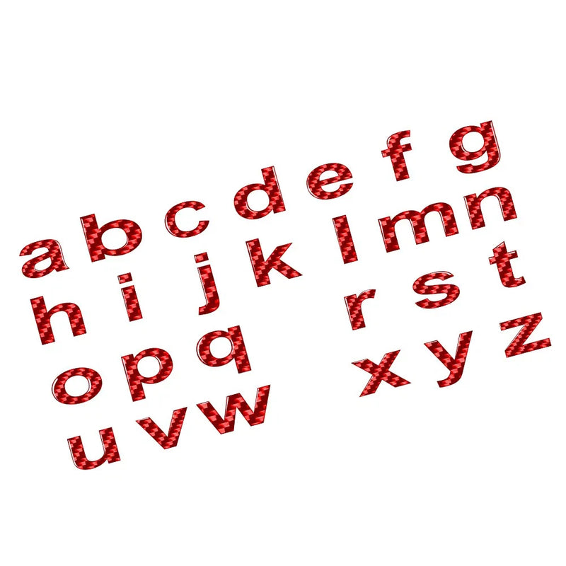 Vehicle 1pc Car Badge Lowercase Alphabet Letter Decals