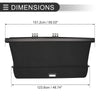 Honda Pilot 2016-2022 5 Seater 2 Row Black Retractable Cargo Cover