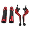BMW R1200GS Red Extendable Brake Clutch Levers Grips Set (2004-2012)