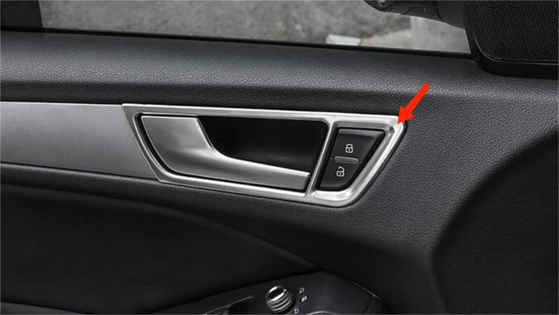 Audi Q5 (2009-2016) 4 x pcs Steel Matte Inner Door Handle Frame Cover Trim