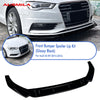 Audi A3 8V Gloss Black Front Bumper Spoiler Lip (2013-2016)