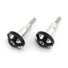 BMW R18 Black White Aluminum Handlebar Grip Ends Caps (2020-2023)