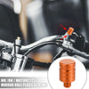 Motorcycle 2 x M8x1.29 Right Mirror Plugs Screws Aluminum Alloy Orange