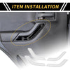 Jeep Wrangler White Front Rear Door Handle Panel Bezel Cover Trims (2007-2023)