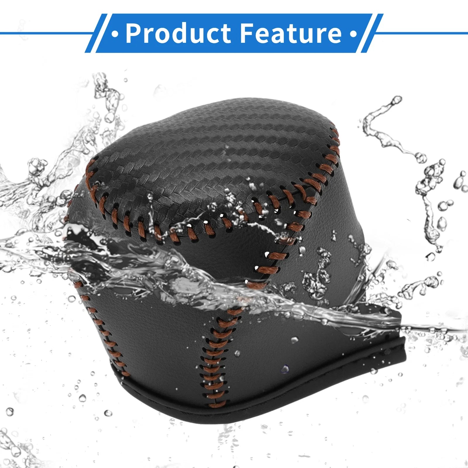 Gear Shift Knob Cover for Toyota CH-R 2017-2021 Black Carbon Fiber