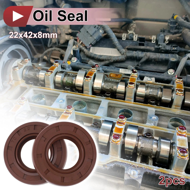 Car Oil Seal 22x42x8mm Seal Ring Rotary Shaft Seal FKM Rubber 2 x
