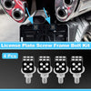Universal Motorcycle License Plate Screws Cover 3.45 cm Black 4 pcs