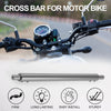 Motorcycle Cross Bar Handlebars Black Silver Tone with Wrench 1 Set