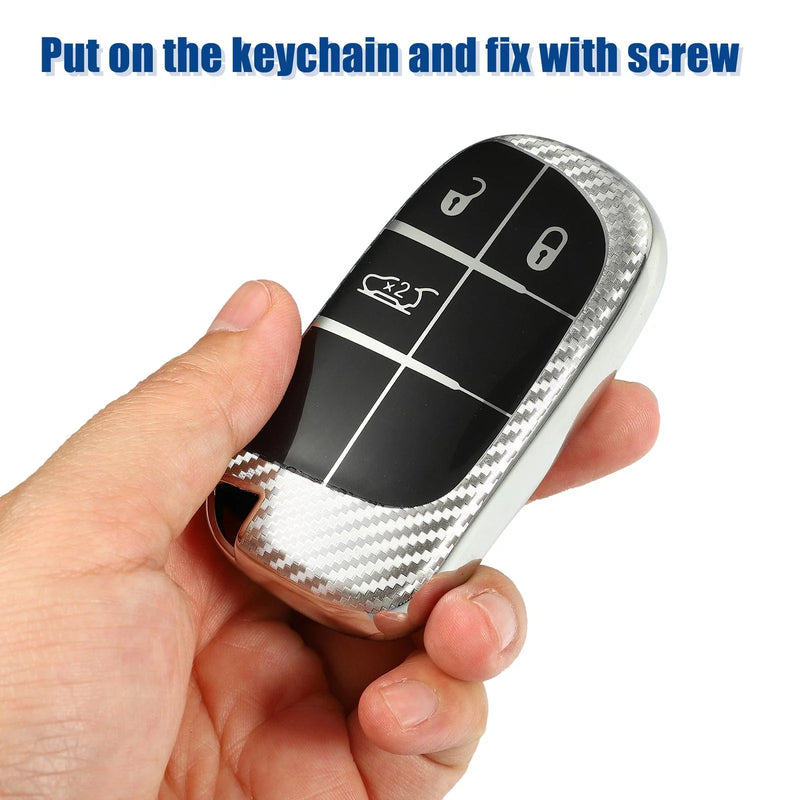 Chrysler 300 (2011 - 2024) Silver Remote Cover TPU 3 Button Keyless