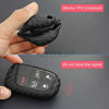 Jeep Dodge Chrysler Carbon Fiber Key Fob Chain Accessories Cover Case Ring