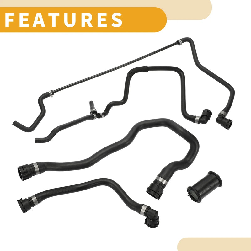 BMW 550i (2006-2010) Rubber Black Radiator Hose