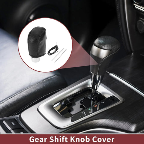 Hyundai Sonata (2011-2014) - Pebbled Black Car Gear Shift Knob Cover