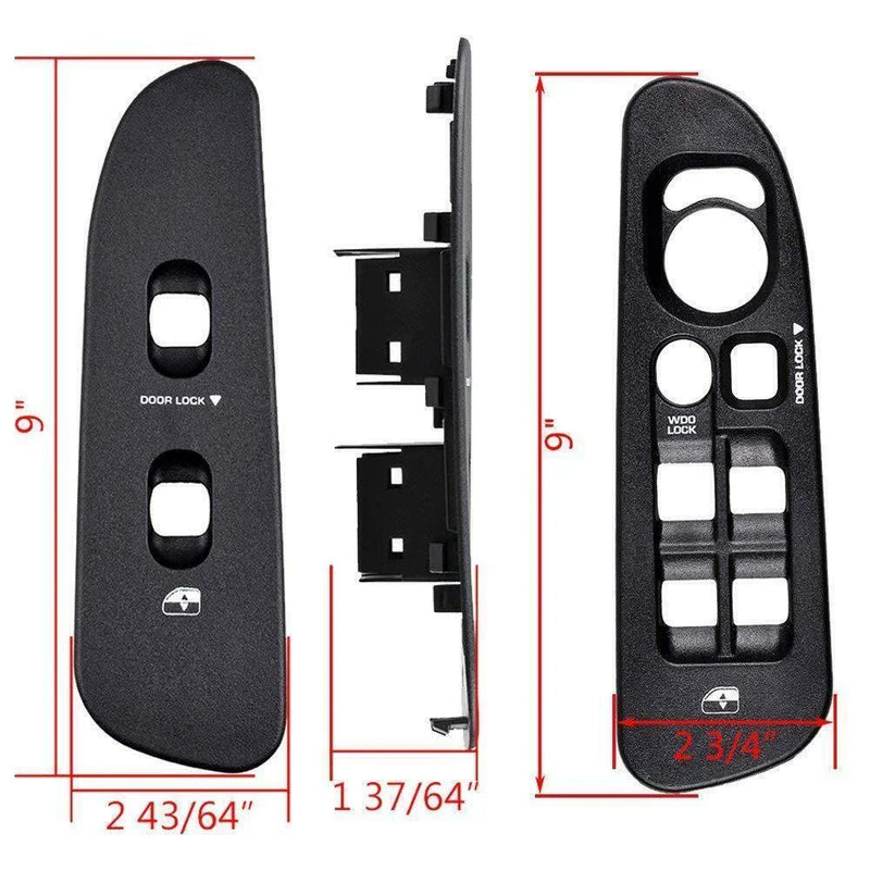Dodge Ram 4PCS Power Window Door Switch Control Panel Bezel (2002-2010)