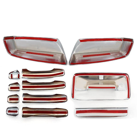 Chevy Silverado 4Dr Chrome Top Mirror Handle Tailgate Covers (2014-2018)