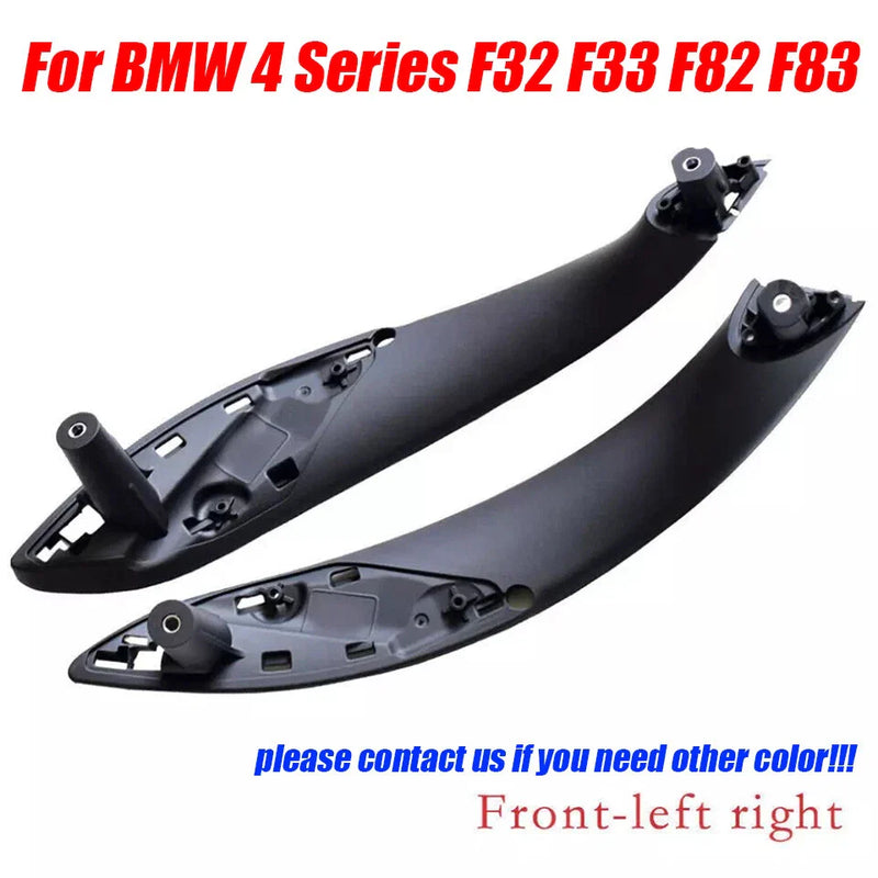 BMW 4 Series 2 x Front Interior Door Pull Handle Set Black (2013–2019)