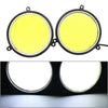 Car DRL Lamp Round COB White LED Daytime Running Lights