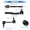 Lincoln MKX 6pcs Tie Rod End Links & Sway Bar Link (2007-2015)