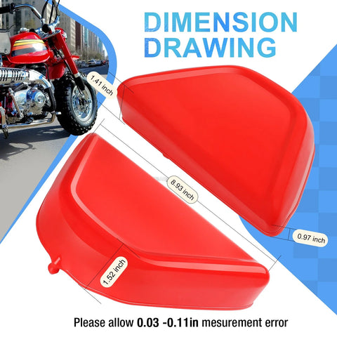 Honda Mini Trail Z50 / Z50A (1972-1978) Red Replacement Left Side Cover