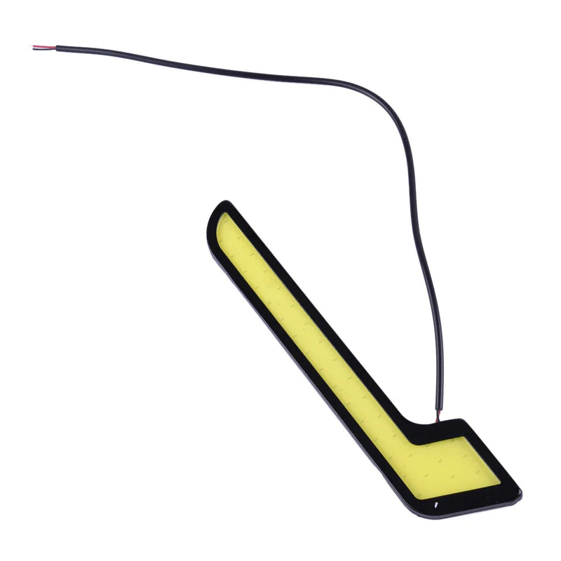 Car Universal White LED L Shape COB DRL Daytime Running Lights