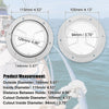 4 x Marine Boat Hatch Inspection Deck Plate Non-Slip White W/Fan-Shaped Groove