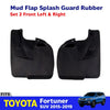 Splash Guard Mud Flap Rubber Front Pair LH+RH Fits Toyota Fortuner SUV 2017-19