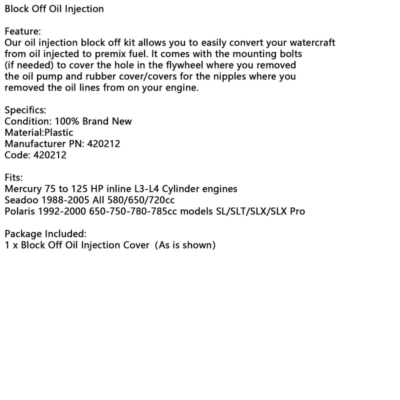 Mercury 75-125 HP Block Oil Injection (2000-2006)
