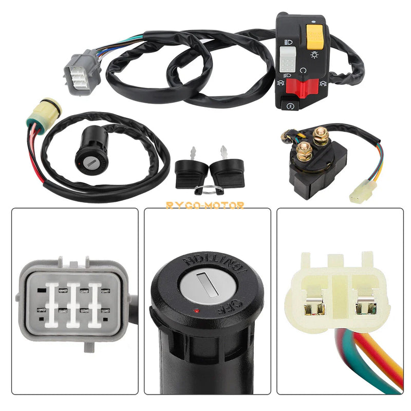 Honda Rancher 350 Handlebar Key Starter Relay Switch Kit (2000–2005)