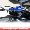 Universal Motorcycle Steering Damper Blue Adjustable Linear Stabilizer