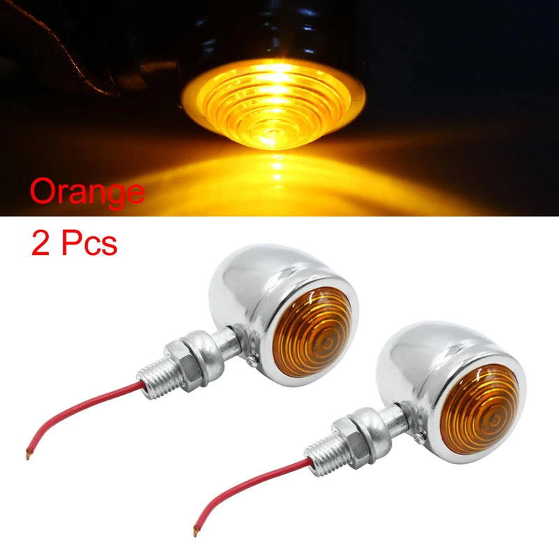 Motorcycle Indicator / Round / Orange Turn Signal Light