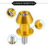 Make Model Pair 8mm CNC Swingarm Spools / Sliders Gold Tone