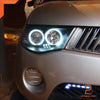 Mitsubishi Triton MN ML Ute Black Projector Headlight Lamp (2005-2014)