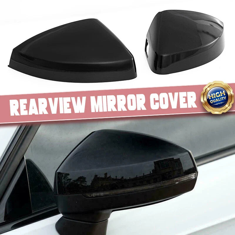 AUDI A3 8V S3 RS3 2014-2020 Gloss Black Mirror Cover Caps (2 x)