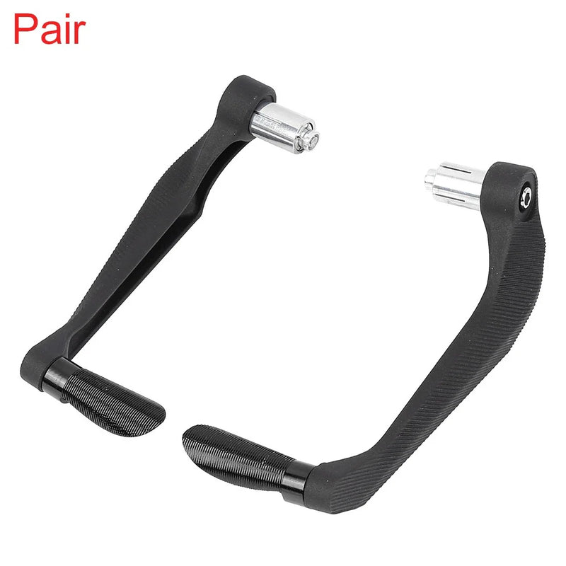 Motorcycle Black Pair 22mm Striped Brake Clutch Protector Hand Guard