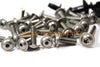 Kawasaki ZZR600 ZZ-R600 ZX-6 Inox Fork Cap Windshield Screws (2005–2008)
