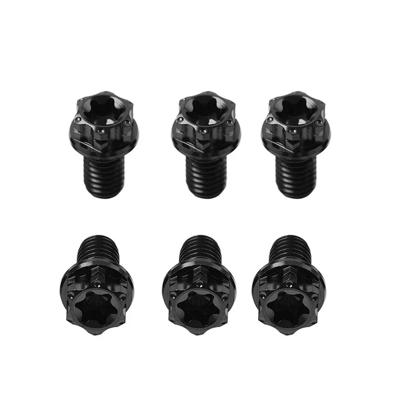 Motorcycle Bike 6pcs M8x10mm Titanium Torx Head Flange Screws