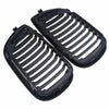BMW E46 Sedan Touring Gloss Black Front Kidney Grille Cover (2001-2005)