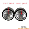 Honda Harley Cafe Racer 4" Black Dual Round Headlight
