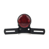 Bobber Chopper Cafe Racer 12V Round Red Motorcycle Brake Tail Light (N/A)
