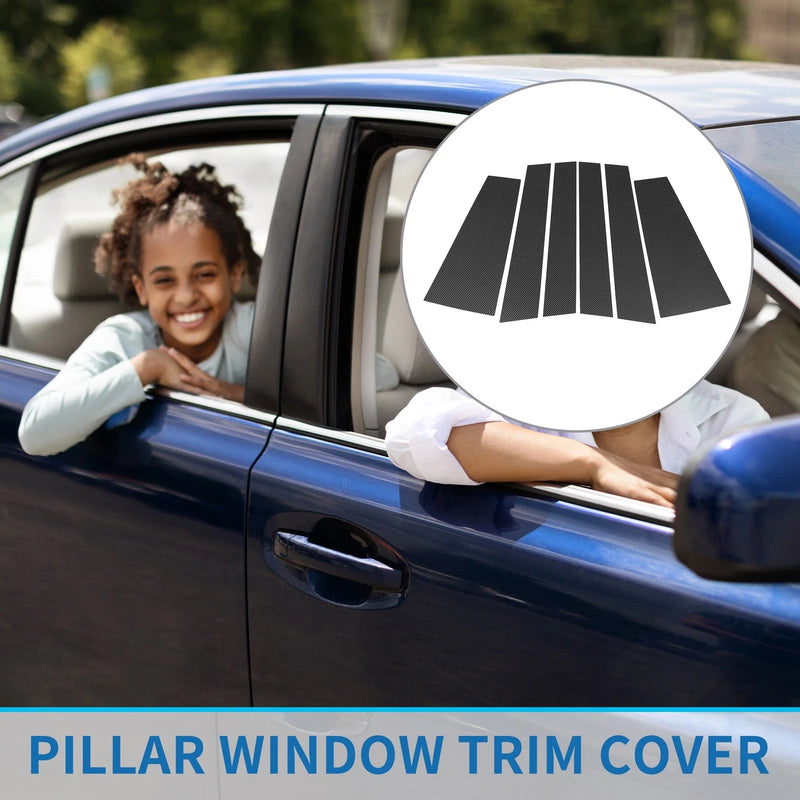 Toyota Highlander 6 Pcs Door Pillar Window Trim Carbon Fiber (2014-2023)
