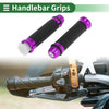 Motorcycle Aluminum Alloy Rubber Purple 7/8" 22mm Hand Grips