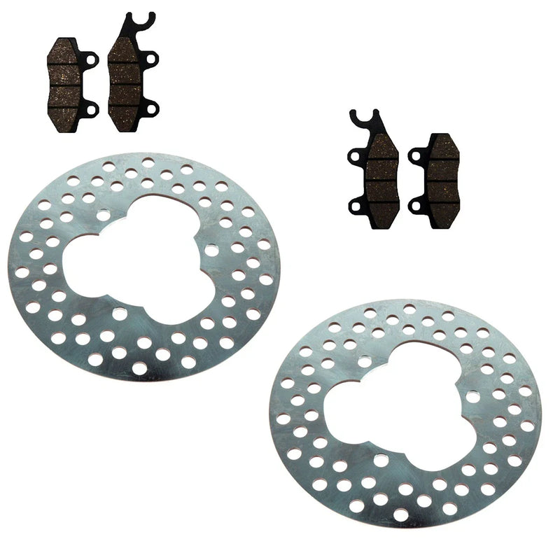 Kawasaki Bayou 400 2x Front Disc Rotors & Semi-Metallic Pads (1993–1999)