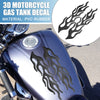 Motorcycle Universal 3D Gas Tank Decal 10.12''x4.80'' Tank Pad Sticker Black