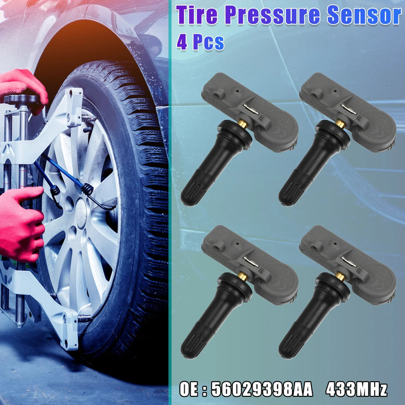 Chrysler 4 Pcs Tire Pressure Monitoring System Sensor 433MHz