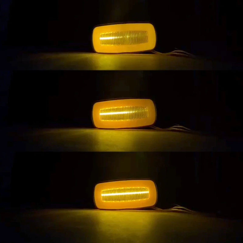 Truck Trailer 4 x 4" LED Amber Side Marker Clearance Lights