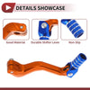 Kayo T2 Folding Motorcycle Gear Shifter Lever Orange Blue Silver Tone