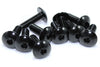Motorcycle 10 x M6 x 20mm Fork Head Screw Aluminum Anodized Black