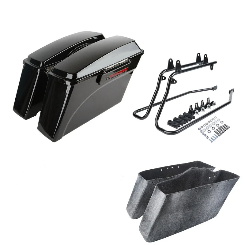 Harley Softail Black Saddlebags Conversion Brackets (1986-2017)